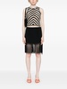 Black Fringed Pencil Skirt