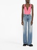 high-rise stonewashed wide-leg jeans