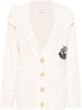 logo-embroidered ribbed-knit cardigan