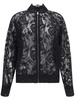 floral-lace bomber jacket