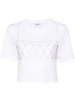 Diamond rhinestone-detailed T-shirt