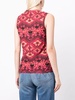 Ines printed cotton tank top