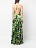 Hawaii printed silk maxi dress