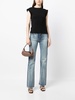 flared-cut leg jeans