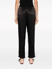 Fez satin tapered trousers