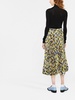 Twill Daisy Bouquet print skirt