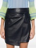 faux-leather wrap mini skirt