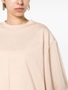 satin-detailed cotton T-shirt