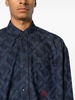 monogram-jacquard denim shirt