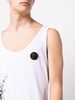 splash-print cotton tank top