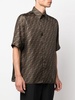 FF-logo print silk shirt