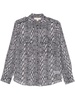 snakeskin-print georgette shirt