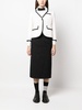 twill-weave pencil skirt