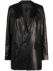 lambskin single-breasted blazer