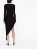 cut-out detail asymmetric midi dress