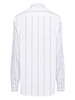 logo-embroidered striped shirt