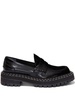 contrasting-stitch detail loafers