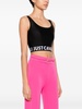 logo-waistband cropped top