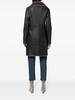 off-centre fastening fur coat