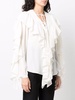 ruffle-trimmed blouse