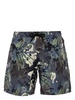 logo-appliqué  printed swim shorts