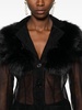 Black Faux-Fur Tulle Jacket