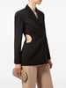 cut-out peak lapel blazer