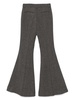 herringbone flared trousers