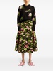 floral-print A-line skirt