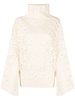 floral-detail knitted jumper