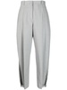 pleat-detail tapered trousers