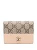 GG Marmont leather-trimmed cardholder