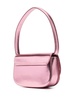 1dr Pink Handbag With Electroplated Oval D Plaque In Glossy Mirrored-leather Woman