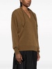 attached-scarf ribbed-knit jumper