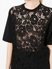 lace-trim short-sleeve T-shirt 