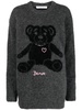 intarsia-knit teddy-bear jumper