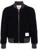 zip-up wool bomber jacket