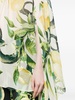 Lemon-print elongated-sleeve blouse