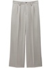 pressed wide-leg trousers