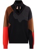 colour-block jumper