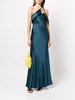 bias-cut one-shoulder gown