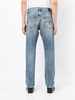 stonewashed straight-leg jeans