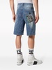 logo-patch stonewashed denim shorts 