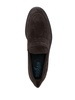 logo-embossed suede loafers