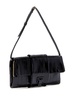 Flip leather shoulder bag