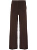 mid-rise flared trousers