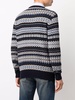 geometric-print wool jumper