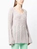 textured cable-knit jumper