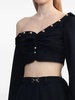 one-shoulder crop top