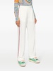 logo-patch side-stripe fleece track pants